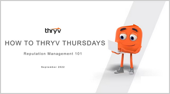 Thryv Guy standing with the introduction of How To Thryv Thursdays - Reputation Management